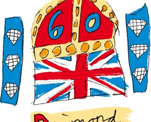 Queen's Diamond Jubilee crown illustration.