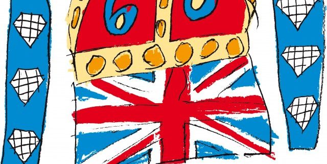 Queen's Diamond Jubilee crown illustration.
