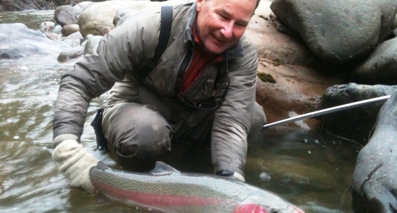 Greg Taylor holding a wild Pacific Salmon Greg Taylor holding a wild Pacific Salmon