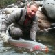 Greg Taylor holding a wild Pacific Salmon