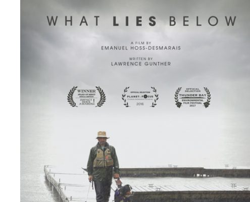 A soldier stands near a military vehicle under a cloudy sky in a war zone.